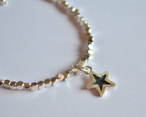 Blackstar bracciale in argento 925 con ciondolo a stella